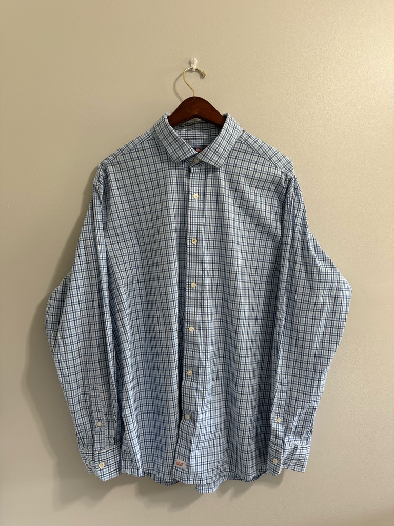 Mens Vineyard Vines Classic Fit Cooper Button Down Shirt  Blue Plaid